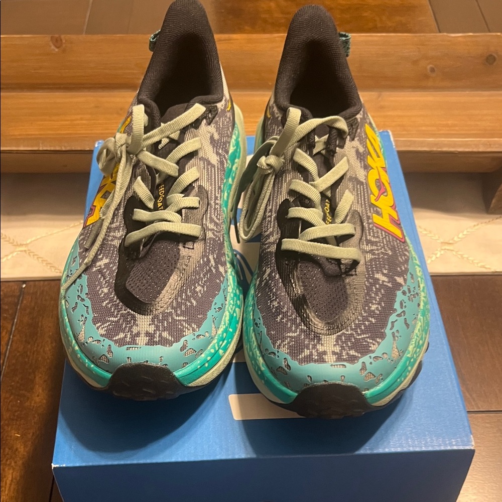 Brand new Hoka Black and Teal Trail Shoes - Picture 2 of 9